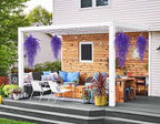 RECUTMS Artificial Hanging Plants Fake Plants Greenery Vines Aritificial Plants Eucalyptus Purple Leaves Hanging Vines Plant Colorful Outdoor Faux Vines Wall Decoration(Pure Purple)