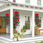 RECUTMS Artificial Hanging Rose Flowers for Outdoors 2PCS 3.3Ft Rose Vine Garlands for Decoration Artificial Hanging Plants for Home Living Room Garden Wedding Indoor Outside Decor