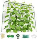 Cucumber Trellis for Raised Bed 48" L x 48" H U-Shape Garden Trellis for Climbing Plants Outdoor, Metal Arch Trellis for Vegetables, Plant Support for Tomato Pea Zucchini Grape Flowers