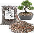 Avalution Bonsai Soil 3QT,Organic Bonsai Soil Mix Perlite,Lava Rock,Pine Bark,Clay Pebbles for Indoor Plants,Premium Fast Draining Pre Mixed Potting Soil for Bonsai Trees Repotting