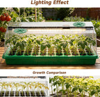 72 Cells Seed Starter Tray with Grow Light, Seed Starter Kit Full Spectrum with 5 Dimmable Brightness & Timer, Indoor Plant Grow Tray for Beginners & Seasoned Gardeners, Gardening Gifts