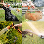 Giraffe Tools Garden Hose 3/4", Heavy Duty Water Hose, Flexible, Lightweight Hybrid Hose with Swivel Handle, 12ft Male to Female Fittings, Burst 600 PSI