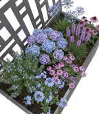 Outvita Metal Planter Box with Trellis, 44’’ x 24’’ x 9’’ Raised Garden Bed with Drainage Holes for Climbing Plants, Vegetables, Vines, Privacy Planters for Patio (Black)
