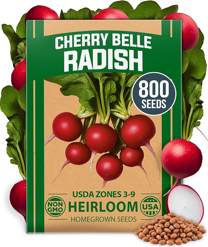 HOME GROWN Root Vegetable & Pepper Seed Kit – 6,929+ Non-GMO USA Seeds – Includes Tendersweet Carrot (6,000), Cherry Belle Radish (800) & Jalapeno Pepper (129) – Heirloom, High Germination