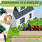 CARPATHEN Drip Irrigation System Kit - Complete Premium Garden Watering System with Adjustable Sprinkler Emitters, 5/16" & 1/4" Tubing and Fittings - Drip Line for Raised Beds, Lawn, Pots, Greenhouse
