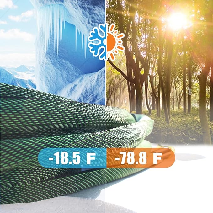 Garden Hose 15FT, Heavy Duty Water Hose with Aluminum Fittings, Puncture Proof All-weather, Ultra-Lightweight and Flexible, Watering and Cleaning for Outdoor, Lawn
