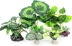 5Pack Tall Aquarium Plants - Reptile Habitat Plants Realistic Silk Fake Betta Fish Tank Decor for Terrarium Aquascaping