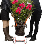 Garden Flower Pots Pot Moving Strap,with Handle,Landscaping Lifting Straps, Move Heavy Flower Pots, Planters, Trees, Rocks,Pot Tool,Up to 200 lbs,Gray Orange,Middle and Small