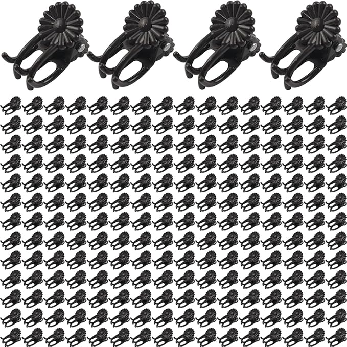 GXXMEI 400PCS Plant Clips, Orchid Clips Plant Orchid Support Clips Flower and Vine Clips for Supporting Stems Vines Grow Upright Dark Brown