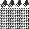 GXXMEI 400PCS Plant Clips, Orchid Clips Plant Orchid Support Clips Flower and Vine Clips for Supporting Stems Vines Grow Upright Dark Brown