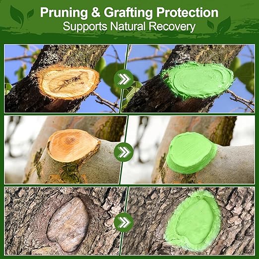 Tree Wound Sealer & Dressing, 500g Pruning & Grafting Healing Paste for Trees, Shrubs, Bonsai & Roses – Fast-Acting Protective Seal, Plant-Friendly, Dark Green