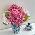 ZYTUYO 4 Pcs Real Touch Magenta/Pink Hydrangeas Artificial Flower 21 inches Realistic Faux Latex Hydrangeas Flower for Home Decor Kitchen Living Room Spring Table Wedding Xmas Arrangement
