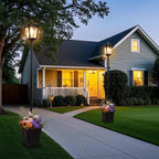 59" Solar Lamp Post with Planter 2-in-1, Solar Post Lights Outdoor Waterproof, Dusk to dawn Warm Yellow Lights, Outdoor Planter for Real or Fake Flowers, Solar Lights for Lawn, Patio, Front/Back Door