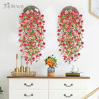 Artificial Hanging Flowers for Outdoors Spring Summer Decoration, 4PCS UV Resistant Silk Fake Hanging Plants for Patio Porch Front Yard Window Garden Indoor Decor(Hot Pink&Light Pink,4PCS)