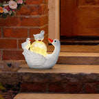 GIGALUMI Porch Goose Statue 6.7", Solar Garden Statues for Outside,Solar Goose Decor Outdoor,Animal Figurines,Porch Goose Statue for Porch Garden,Yard,Patio,Lawn and Birthday Gifts for Mom Women