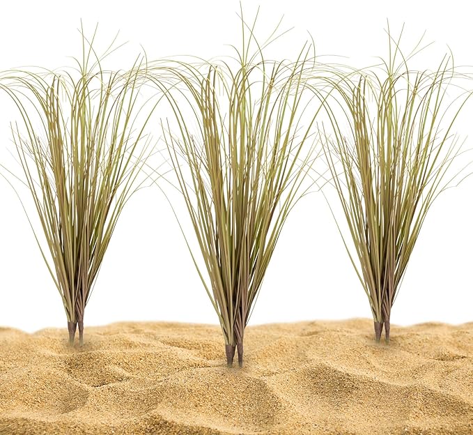 Fake Desert Dry Grass, Artificial Plants for Reptile Tank Accessories, Habitat Decor Fit for Bearded Dragon, Crested Gecko, Leopard Lizard, Chameleon, Artificial Outdoor Plants, Terrarium Decor (3)