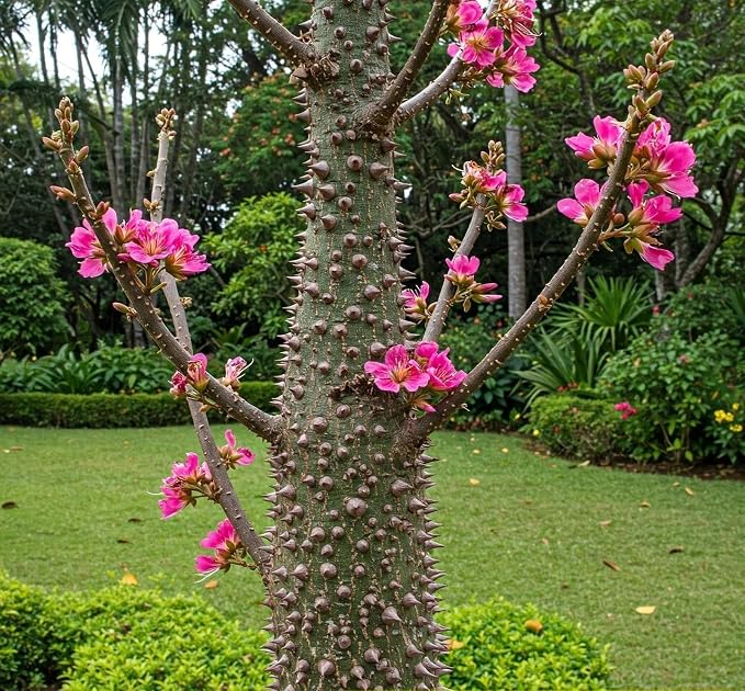 Silk Floss Tree Live Ceiba Speciosa Orchid Like Pink Bloom Flowering 3-4 Feet 1 Gallon Pot