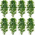 BLEUM CADE Fake Hanging Plants, 8pcs Artificial Pothos Vines Greenery for Wall Home Living Room Office Indoor Outdoor Decor (No Baskets)