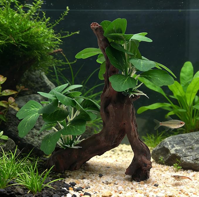 M2cbridge Artificial Fish Tank Plants Aquarium Plant Aquatic Water Grass Foreground Decor(2PCS Large Green)