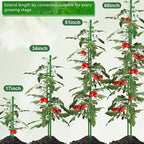 20Pcs Plant Support Stakes 17 inch SupKing Garden Orchid Sticks Extended to 3ft 4ft 5ft Plant Poles with Clips for Indoor Outdoor Potted Tomato Rose Amaryllis Vegetables Comes with 20 Ties
