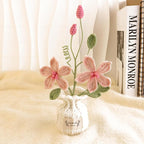 Hand-Woven Potted Lotus, Artificial Lotus, Artificial Flowers, Used for Birthday Gifts, Thanksgiving and Christmas for Family and Friends, Living Room Table Desk Decoration (Pink)