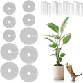 10Pcs Plant Pot Grids, Plant Protector from Cats, Cuttable Breathable Soil Covers Protectors from Animals, Reusable Mesh Guard for Indoor Outdoor Potted Plants & Garden
