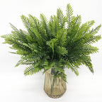 PASYOU Artificial Boston Fern Plants Decor, Fake Shrubs Greenery Leaves Plant Bamboo UV Resistant for Outdoors Indoor Hanging Planter Front Porch Garden Farmhouse Decoration 4 Pack