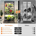 Bstrip Plant Cabinet with Pegboard, 3 Tier Plant Shelf with Grow Light, Metal Plant Stand with 4 Pack 96W Grow Lights for Indoor Plant, Foliage Plants, Seed Starting, 29.5"x13.8"x59"