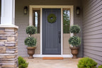 3Ft-35'' Artificial Boxwood Double Ball Topiary Trees,2PACK Faux Topiaries Tree Store Garden Indoor&Outdoor for Porch Home Decor