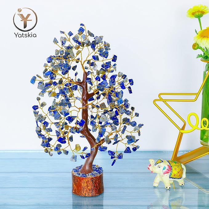 Lapis Lazuli Tree of Life for Positive Energy, Gem Stone Decor, Crystal Tree, Crystal and Healing Stones