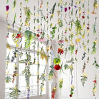 Suncalla 6 Pcs 35.4ft Hanging Flowers Garlands Backdrop Lighted Floating Fake Wildflower Vines LED Floral Garland Ceiling for Spring Wedding Bridal Shower Birthday Graduation Party(Fresh,Multicolor)