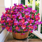 Ivydale Artificial Flowers for Outdoors Fake Bougainvillea Spring Summer Outside Decor, 4 Bundles UV Resistant Faux Flowers for Outdoor Planters Realistic Silk Plants Patio Porch Window Garden Home