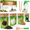 DIY Terrarium Kit for Plants – Build a Self‑Sustaining Closed Ecosystem – Supplies for Up to 68 oz (1‑2 Liter) – Succulents, Air Plants (Tillandsia), Fern – Jar Not Included