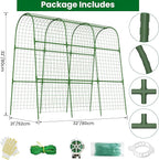 Cucumber Trellis for Raised Bed 48" L x 48" H U-Shape Garden Trellis for Climbing Plants Outdoor, Metal Arch Trellis for Vegetables, Plant Support for Tomato Pea Zucchini Grape Flowers