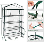 Worth Garden 50% Extra Wide Mini Greenhouse 4 Tier Portable Plant Green House 40in Wide -Sturdy Gardening Shelves with PVC Cover - Indoor & Outdoor Wheatgrass Growing - 19″x40″x63″