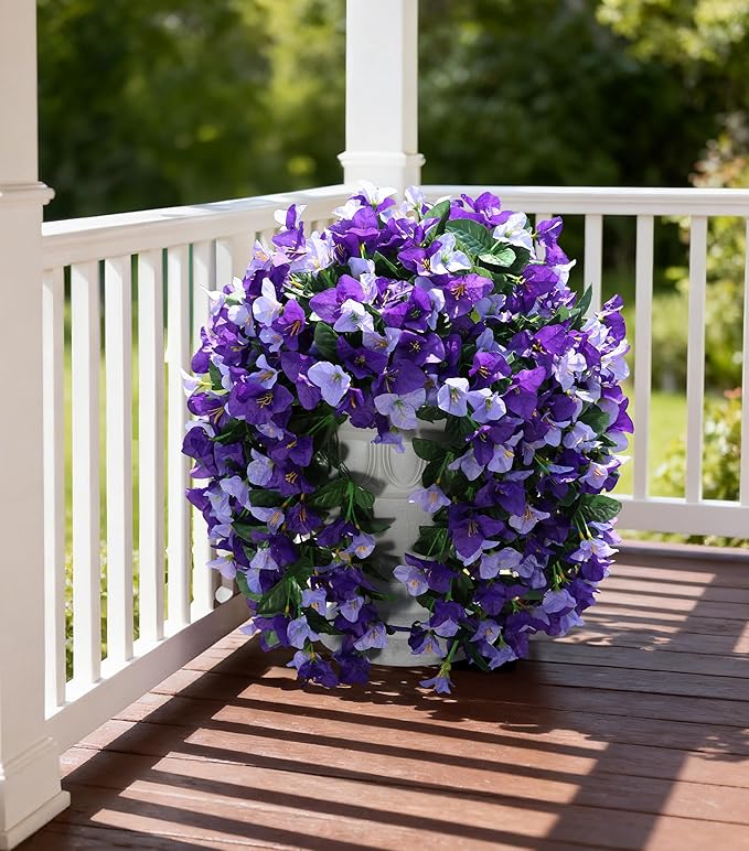 Faux Bougainvillea Artificial Flowers Plants for Outdoor Outside Spring Decoration, 2pcs Fake Silk Long Trailing Vines UV Resistant Realistic for Front Door Porch Planter Urn Patio Balcony Yard, Mix