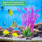 Hamiledyi Aquarium Plastic Plants Aquarium Decor Artificial Fish Tank Plants Lifelike Tall Fish Tank Decorations Aquarium Plant Suitable for Saltwater and Freshwater 15.7in 2pcs