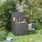38 Gallon Outdoor Deck Box, Lockable Waterproof Outdoor Storage Boxes For Garden Tools,Indoor Cushions,Accessories Outside Storage Resin Weatherproof Container(Black)
