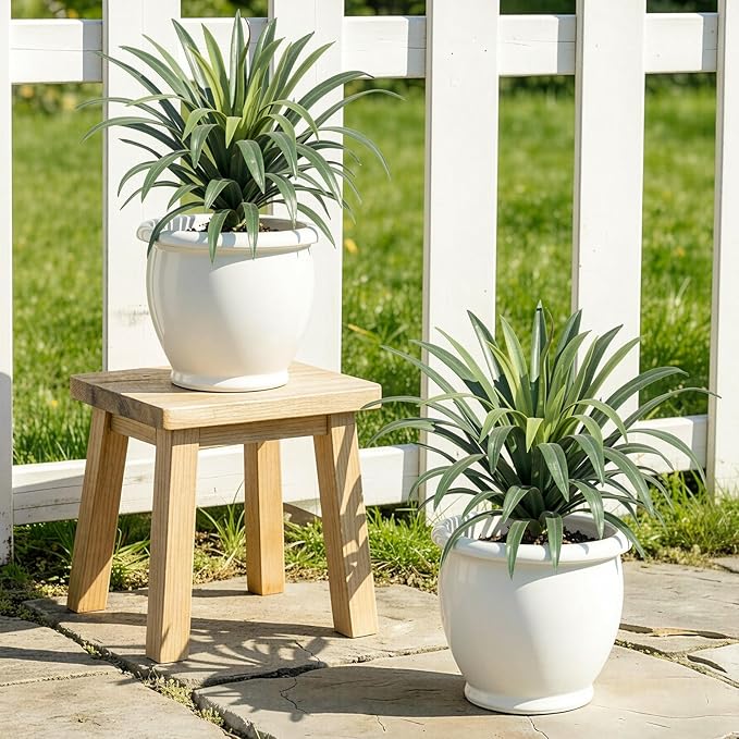 Artificial Agave Plant 19.68Inch UV Resistant Faux Agave Plant Outdoor Large Fake Plants Indoor Realistic Artificial Plants Without Pot for Outdoor Patio Garden Indoor Home Decor (2 Packs)
