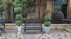 ALL SEASON GREEN 4ft Triple Ball Boxwood Topiariy Trees,UV Resistant,Faux Topiaries for Outdoor Porch Planter Decor 2Pack