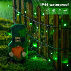 JMEXSUSS 200 LED Christmas Lights Outdoor, 66ft Connectable Green String Lights Plug in, 8 Modes Waterproof Green Lights for St Patrick's Day Outside Indoor Yard Tree Fence Rail Halloween Xmas Decor