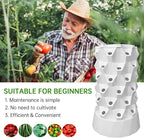 Hydroponic Tower, 14-Layer Hydroponics Growing System Kit with 70 Slots, Vertical Garden System with 20L Water Tank and Pump for Indoor Outdoor Home, Balcony & Patio (48 Slots)