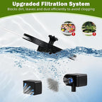 Solar Water Fountain for Bird Bath Solar Pump for Fountain New Upgraded Mini Solar Powered Fountain Pump 1.4W with 6 Nozzles Free Standing Solar Panel Kit Water Fountain for Garden Outdoor Garden