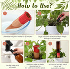 SiliFine 6 Sets Plant Watering Devices Include Terracotta Self Watering Spikes and 26 oz Plastic Bottles, Slow Release Vacation Insert Automatic Plant Waterer Device (Brown and Mixed Color)