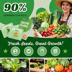 45 Heirloom Vegetable Seeds Variety Pack - 17,000+ Garden Seeds for Planting Indoor & Outdoor - Seed Vault Kit with Tomato, Cabbage- Home Garden Seeds for Hydroponic, Women, Friend Gift