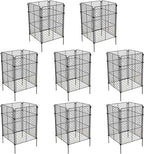 8 Pack Plant Protectors from Animals, 32Pcs DIY Plant Cages 12.6"x12.6"x16", Chicken Wire Garden Animal Barrier, Keep Rabbits & Chipmunks Out for Vegetables, Shrubs & New Plants