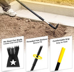 Weed Puller Tool with Long Handle 68", 2-in-1 Manual Weeds Remover, Heavy Duty Weed Rake and Garden Hoe Combo, Stand Up Weeder Uprooting Weeding Pull Tool for Garden Yard Lawn Patio