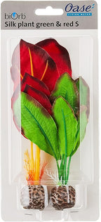 Silk Plant Set Small Green & red (46099)