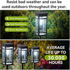 EXCMARK 16 Pack Solar Lights Outdoor Waterproof for Garden Pathway Walkway Driveway Yard Lawn Decorative Landscape Lighting. (Cool White Light, 16)
