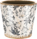 Beeveer Farmhouse Ceramic Planter 5.5 Inch Large Plants Pot Crack Beige Gray Flowers Plant Pots with Drainage Hole Indoor Plants Kitchen Rustic Antique Decor Gift